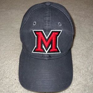 University of Miami Hat - Adjustable, Dark Grey